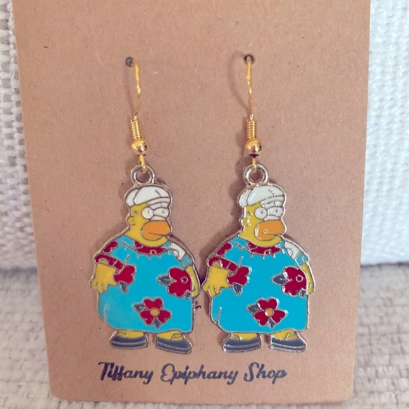 Simpsons inspired earrings - Picture 3 of 5
